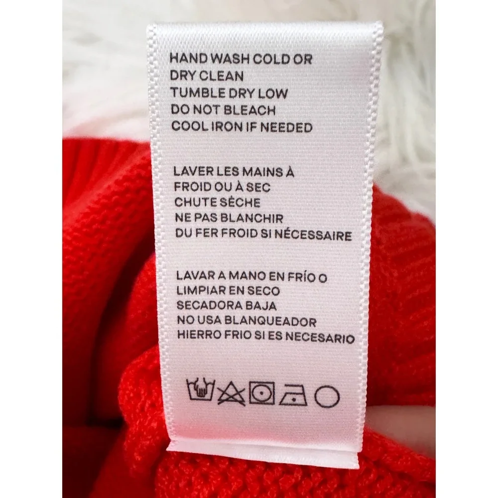 Good American Womens Red Grenadine Crewneck‎ Knit Sweater GSK0292 Size S NWT